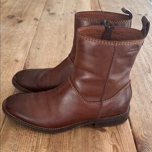 H.S. Trask Mens Brown Leather Larkin Boots 9M